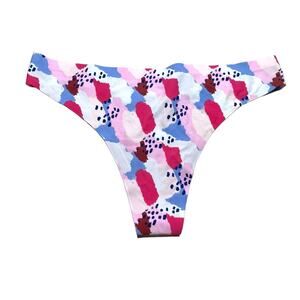 Cheek Boss Thong Painterly Strokes Size Large